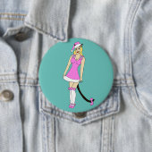Pink Christmas catgirl Button (Beispiel)