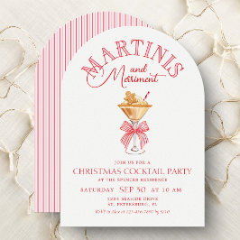 Pink Christmas Cocktail Party Invitation Einladung