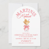 Pink Christmas Cocktail Party Invitation Einladung (Vorderseite)