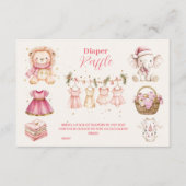 Pink Christmas Collage Diapper Raffle Begleitkarte (Vorderseite)