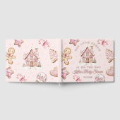 Pink Christmas Cookie Baby Shower Foil Guestbook Gästebuch (Voll)