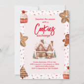 Pink Christmas Cookie Exchange | Bunt Einladung (Vorderseite)