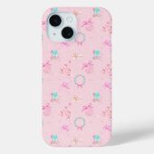 Pink Christmas Coquette Bow Seamless Pattern Case-Mate iPhone Hülle (Rückseite)