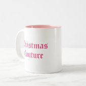 Pink Christmas Couture Zweifarbige Tasse (Vorderseite Links)