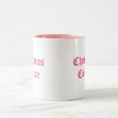 Pink Christmas Couture Zweifarbige Tasse (Mittel)