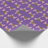 Pink Christmas Dala Horing Paper Geschenkpapier (Ecke)