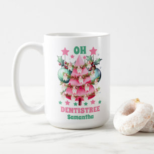 Pink Christmas Dentist Frohe Weihnachts-Individuel Kaffeetasse