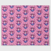 Pink Christmas Diskothek Ball Pattern Geschenkpapier (Flach)