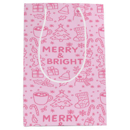 Pink Christmas Doodle | Festivals Mittlere Geschenktüte