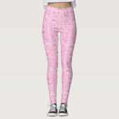 Pink Christmas Doodle | Festlicher Stil Leggings (Vorderseite)