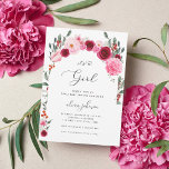 Pink Christmas Floral | Winter Girl Baby Dusche Einladung<br><div class="desc">Überraschen Sie Ihre Gäste mit dieser lebhaften,  im weihnachtlichen Stil rosa blumengeschmückten Einladung,  die sich durch eine wunderschöne Blumenkombination,  ein zartes Drehbuch und einen nach Ihren Wünschen gestalteten Text auszeichnet. Fügen Sie einfach Ihre eigenen Daten hinzu,  indem Sie auf die Option "Personalisieren" klicken.</div>