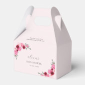 Pink Christmas Floral | Winter Girl Baby Dusche Geschenkschachtel (Vorderseite)