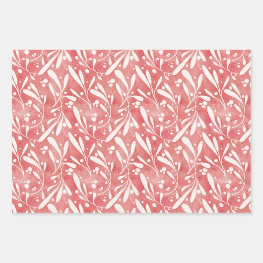 Pink Christmas Forest Gift Wrap, Blatt Set 3 (Vorderseite 3)
