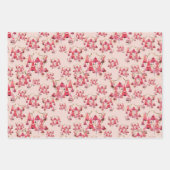 Pink Christmas Forest Gift Wrap, Blatt Set 3 (Vorderseite 2)