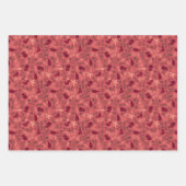 Pink Christmas Forest Village Birds Snowflakes Geschenkpapier Set (Vorderseite 2)