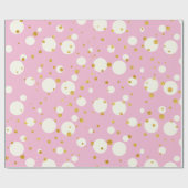 Pink Christmas Geometric design Dotty Geschenkpapier (Flach)