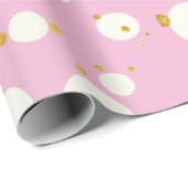 Pink Christmas Geometric design Dotty Geschenkpapier (Rolleneckpunkt)