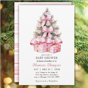 Pink Christmas Geschenk Baby Dusche Einladung