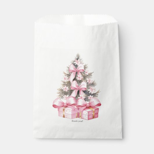 Pink Christmas Geschenk Baby Dusche Geschenktütchen (Vorderseite)