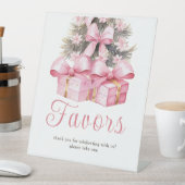 Pink Christmas Geschenk Baby Dusche Sockelschild (In Situ)