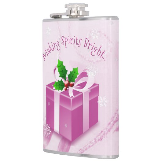 Pink Christmas Geschenk Flask Flachmann (Links)