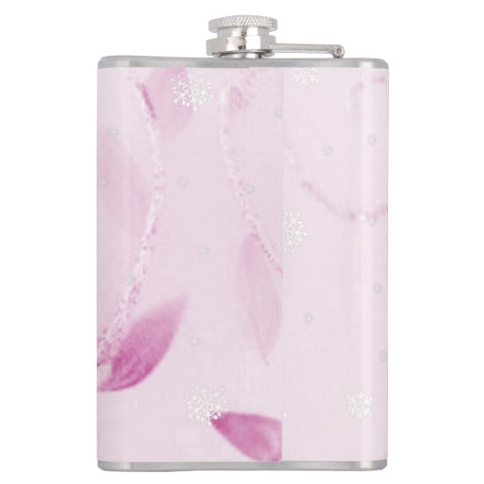 Pink Christmas Geschenk Flask Flachmann (Rückseite)
