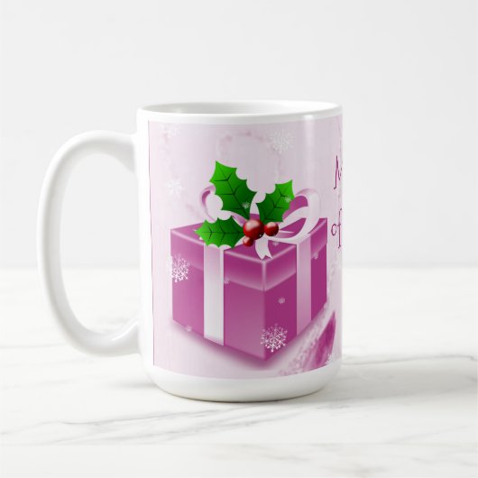 Pink Christmas Geschenk Kaffee Tasse (Links)
