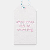 Pink Christmas Geschenkanhänger (Rückseite)