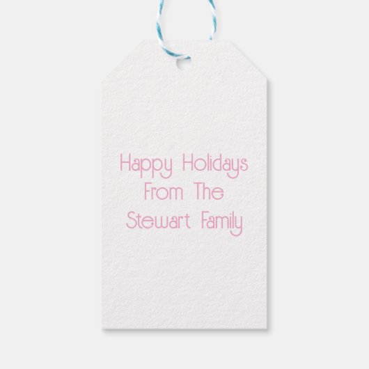 Pink Christmas Geschenkanhänger (Rückseite)