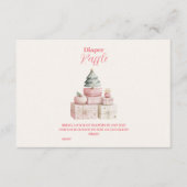 Pink Christmas Geschenke Diapper Raffle Begleitkarte (Vorderseite)