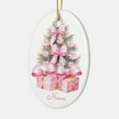 Pink Christmas Geschenke Keramik Ornament (Links)