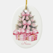Pink Christmas Geschenke Keramik Ornament (Vorne)