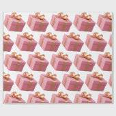 Pink Christmas Geschenkpapier (Flach)