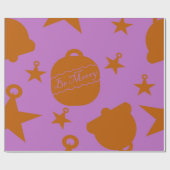 Pink Christmas Geschenkpapier (Flach)