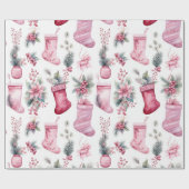 Pink Christmas Geschenkpapier (Flach)