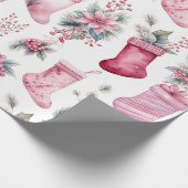Pink Christmas Geschenkpapier (Ecke)