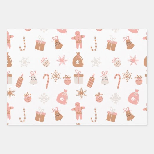 Pink Christmas Geschenkpapier Set (Vorderseite 2)