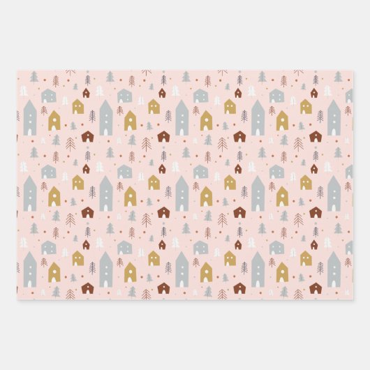 Pink Christmas Geschenkpapier Set (Vorderseite 2)