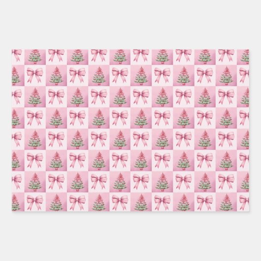 Pink Christmas Geschenkpapier Set (Vorderseite 2)