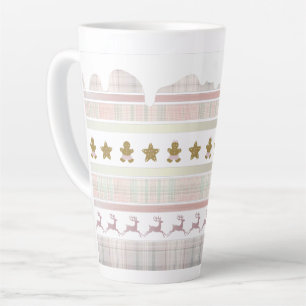 Pink Christmas Gingerbrett Lrg Cup Milchtasse