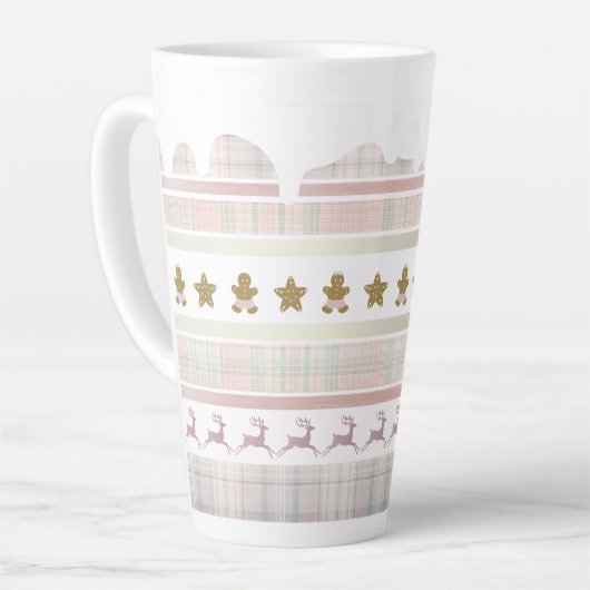 Pink Christmas Gingerbrett Lrg Cup Milchtasse (Linke Ecke)