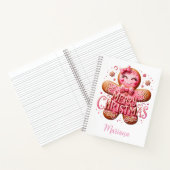 Pink Christmas Gingerbrot Notebook Notizblock (Innenseite)