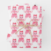 Pink Christmas Girl Gingerbrot Candy Cane Geschenk Geschenkpapier Set (Beispiel)