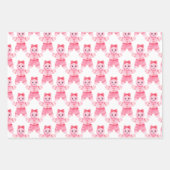 Pink Christmas Girl Gingerbrot Candy Cane Geschenk Geschenkpapier Set (Vorderseite)