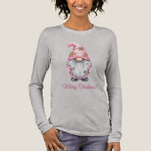 Pink Christmas Gnome Merry Christmas  Tri-Blend Shirt (Vorderseite)