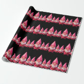 Pink Christmas Gnome Pattern Geschenkpapier (Ungerollt)