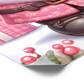 Pink Christmas Gnomes Poster (Ecke)