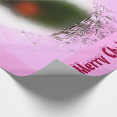 Pink Christmas Holly Geschenkpapier (Ecke)