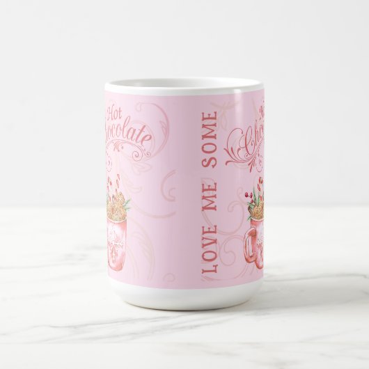 Pink Christmas Hot Chocolate Tasse (Mittel)