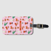 Pink Christmas Hunde Girl Personalisiert